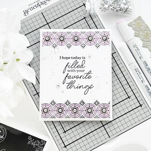Pinkfresh Studio - Medallion Border press plate