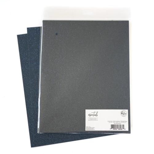 Pinkfresh Studio - Essentials Glitter Cardstock Midnight Navy
