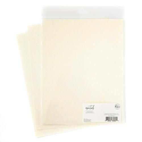 Pinkfresh Studio - Essentials Glitter Cardstock Ivory
