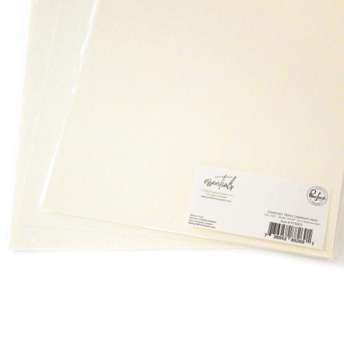 Pinkfresh Studio - Essentials Glitter Cardstock Ivory