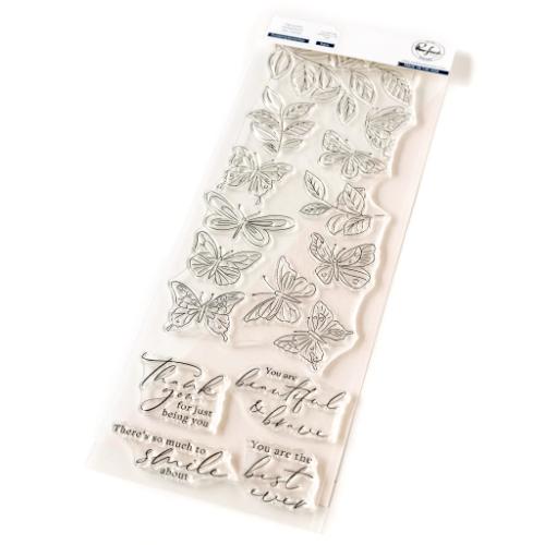 Pinkfresh Studio - Fluttering Butterflies stamp