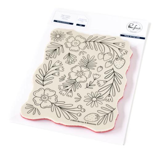 Pinkfresh Studio - Berries & Blossoms cling stamp