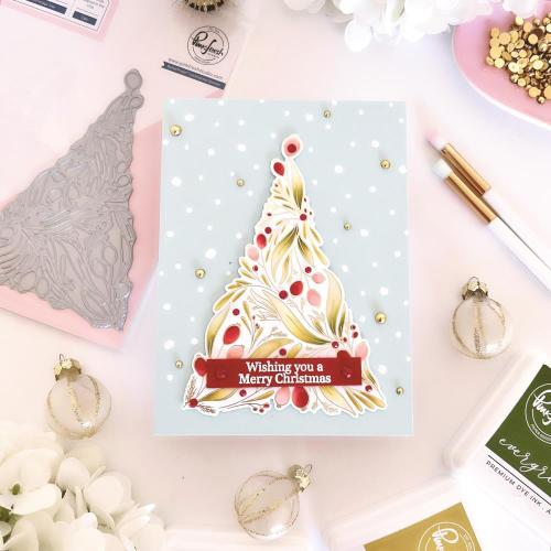 Pinkfresh Studio - Festive Foliage Tree press plate