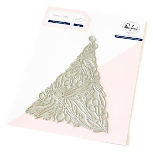 Pinkfresh Studio - Festive Foliage Tree press plate