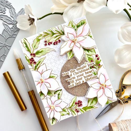 Pinkfresh Studio - Poinsettia Frame die