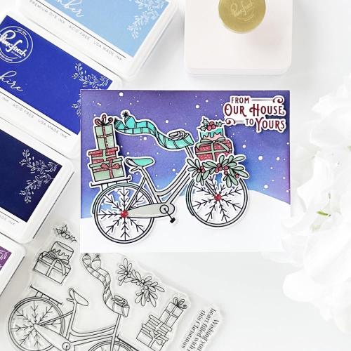 Pinkfresh Studio - Holiday Bicycle stamp