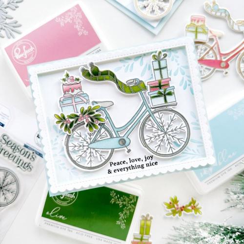 Pinkfresh Studio - Holiday Bicycle stencil