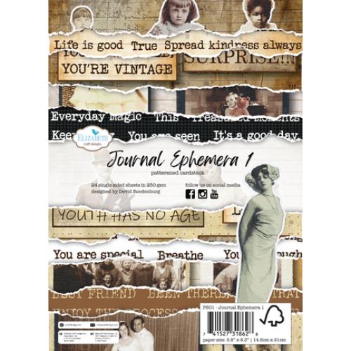 Elizabeth Craft Designs Hello You! A5 Patterned Cardstock Journal Ephemera 1 (PS01)
