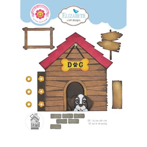 Elizabeth Craft Designs Dog House build a book (2332)