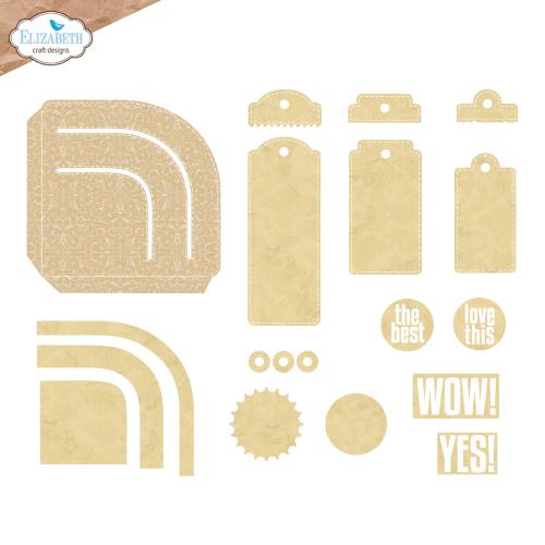 Elizabeth Craft Designs - Rounded Pocket with Tags Die Set