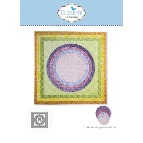 Elizabeth Craft Designs Beautiful Blooms Die Stitched Squares and Circles by Paper Flowers (2350)