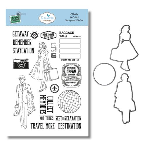 Elizabeth Craft Designs Rest & Relaxation Stamp and Die Set Let's Go! by Everyday Memories (CSD454)