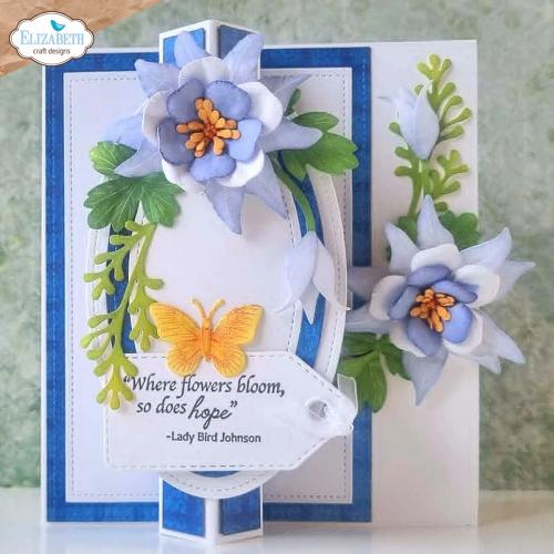 Elizabeth Craft Designs Bloom Wildly Die Stitched Ovals by Paper Flowers (2381)