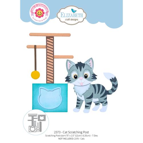 Elizabeth Craft Designs Meet the Cats Die Cat Scratching Post by Cute & Whimsical (2373)