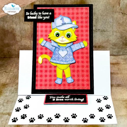Elizabeth Craft Designs Meet the Cats Stamps Cat Sentiments by Cute & Whimsical (CS459)