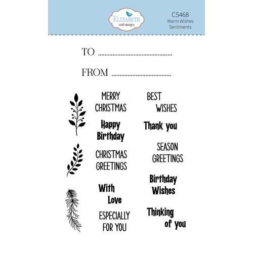 Elizabeth Craft Designs Warm Wishes Sentiments (CS468)