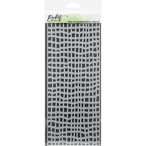 Picket Fence Studios - SC-202 Slim Line Broken Fence Stencil