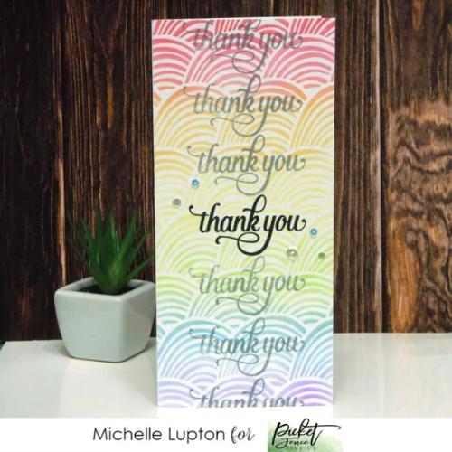 Picket Fence Studios - SC-203 Slim Line Rainbows Stencil