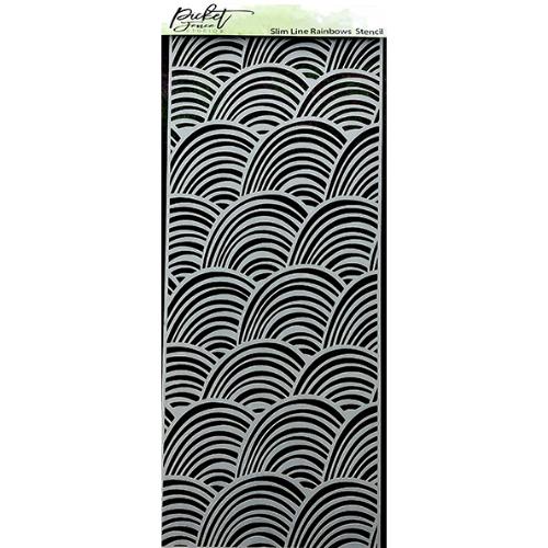 Picket Fence Studios - SC-203 Slim Line Rainbows Stencil