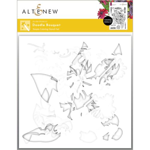 Altenew - Doodle Bouquet Simple Coloring Stencil Set (5 in 1)