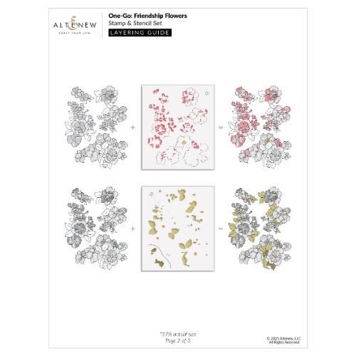 Altenew - One-Go: Friendship Flowers - Complete Bundle - Postage as per Actual