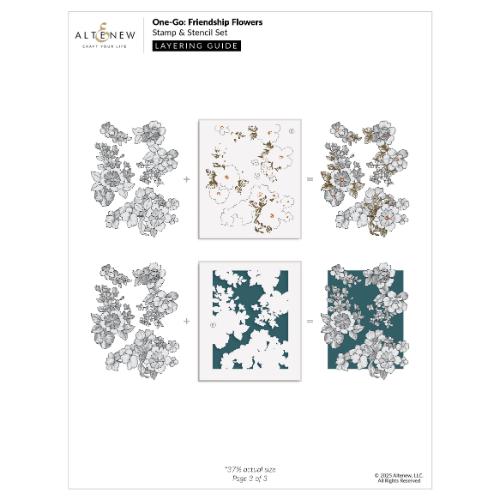 Altenew - One-Go: Friendship Flowers - Complete Bundle - Postage as per Actual