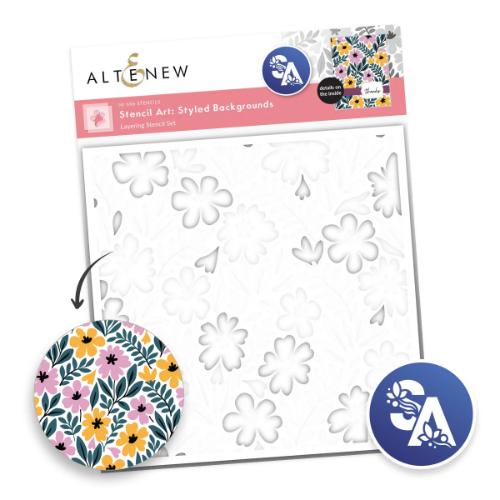 Altenew - Stencil Art: Styled Backgrounds Layering Stencil Set (6 in 1)