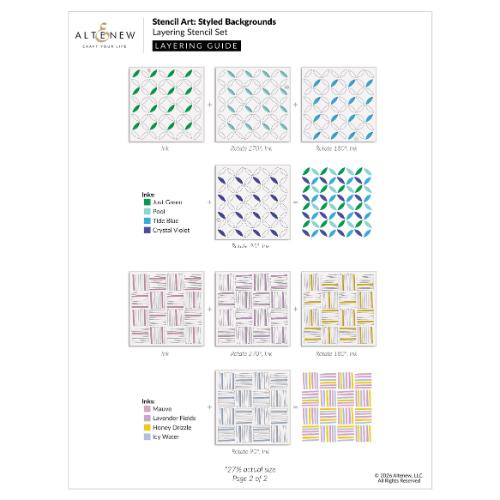 Altenew - Stencil Art: Styled Backgrounds Layering Stencil Set (6 in 1)