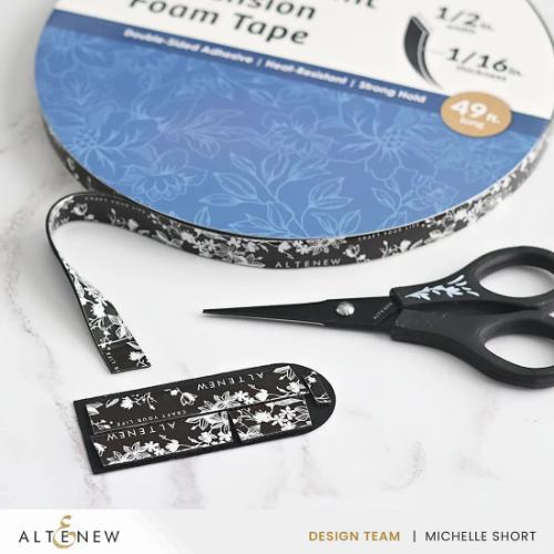 Altenew - Black Instant Dimension Foam Tape - 1/16'' x 1/2'' x 15m - Postage as per Actual