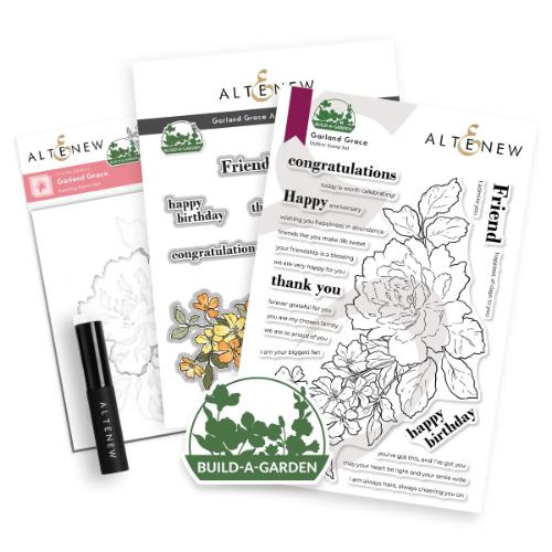 Altenew - Build-A-Garden: Garland Grace & Add-on Die Bundle - Postage as per Actual