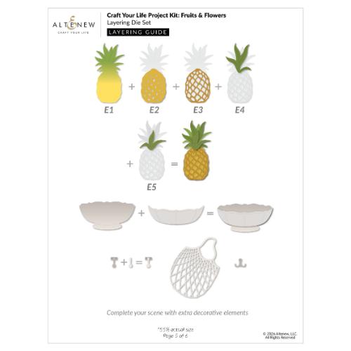 Altenew - Craft Your Life Project Kit: Fruits & Flowers & Add-On Die Bundle - Postage as per Actual