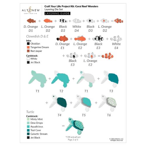 Altenew - Craft Your Life Project Kit: Coral Reef Wonders - Postage as per Actual