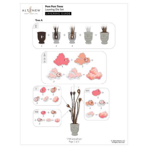 Altenew - Pom Pom Trees Layering Die Set