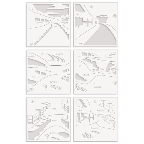 Altenew - Rural Farmstand Layering Stencil Set (6 in 1)