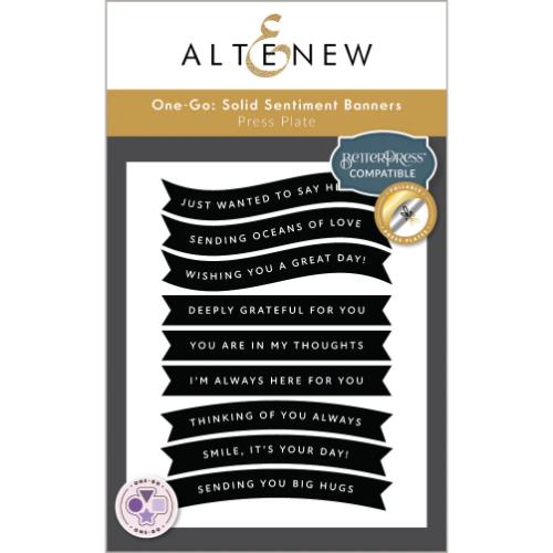 Altenew - One-Go: Solid Sentiment Banners - Press Plate