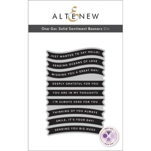 Altenew - One-Go: Solid Sentiment Banners - Die