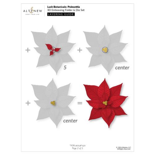 Altenew - Lush Botanicals: Poinsettia 3D Embossing Folder & Die Set
