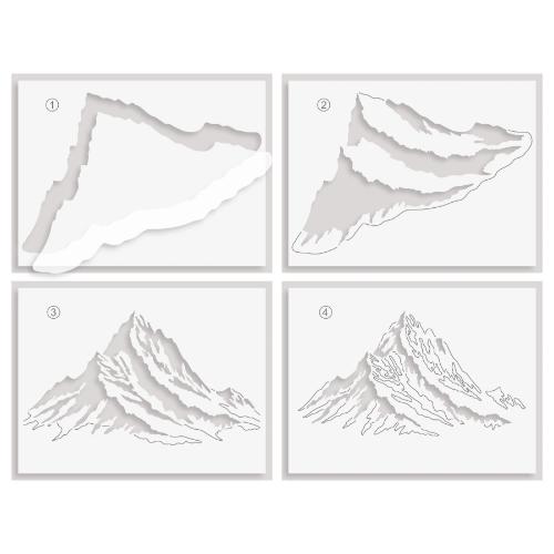 Altenew - Mountain Peak Layering Stencil Set (4 in 1)