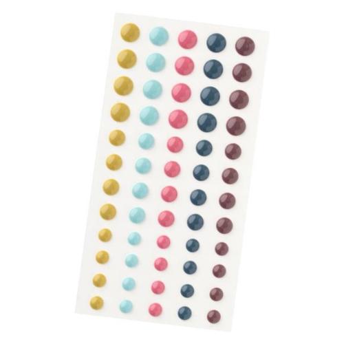 American Crafts - Pink Paislee Joyful Notes Enamel Dots 60 Pieces
