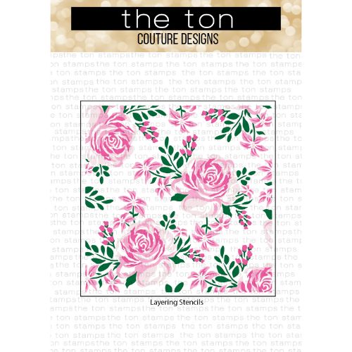 The Ton Stamps - Peaceful Peonies Layering Stencils