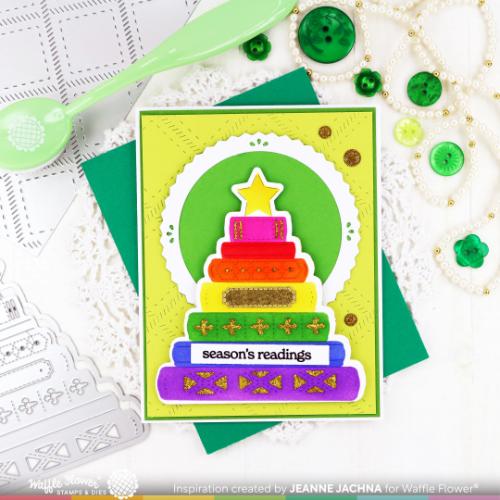 Waffle Flower - Merry Bookmas Die-n-stencil