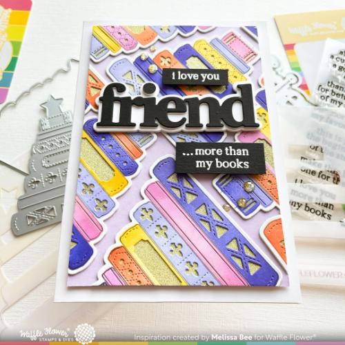 Waffle Flower - Merry Bookmas Die-n-stencil