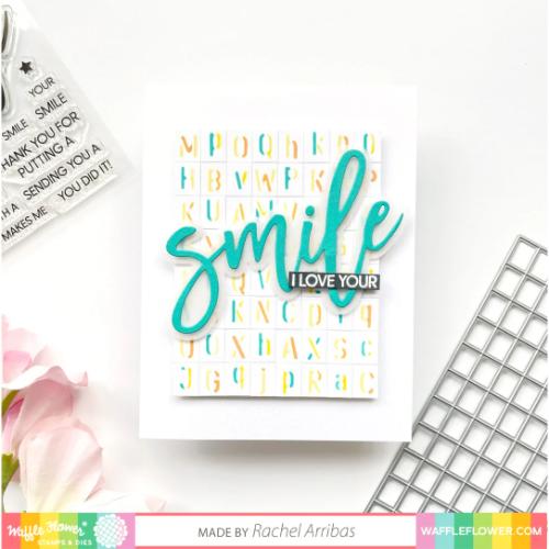 Waffleflower - Pennant Alpha Duo-tone Stencil #420553