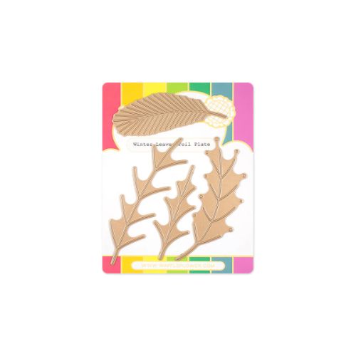 Waffle Flower - Winter Leaves Foil Plate