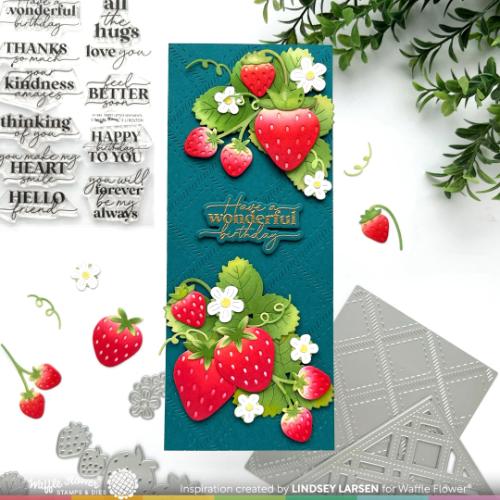 Waffle Flower - Strawberries Die