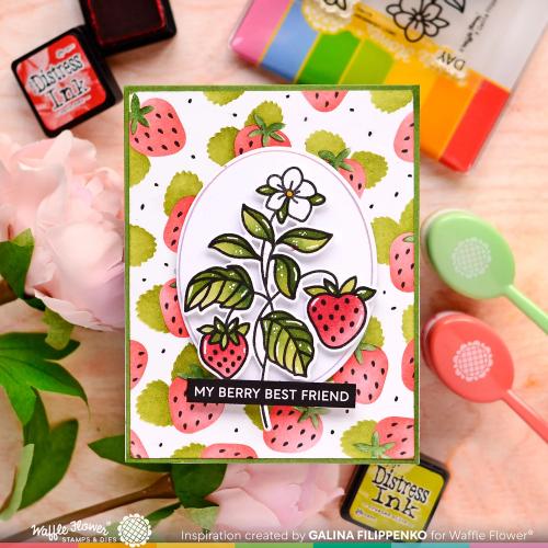 Waffle Flower - Sweet Strawberry Stamp Set