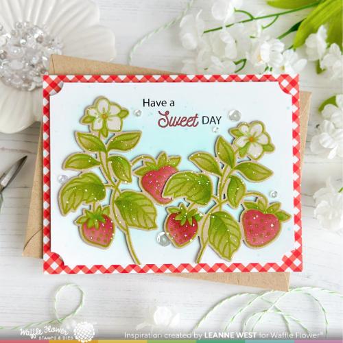Waffle Flower - Sweet Strawberry Stamp Set