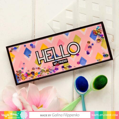 Waffle Flower - Shaker Cover - 3"x8" Flat Slimline - 5/pk