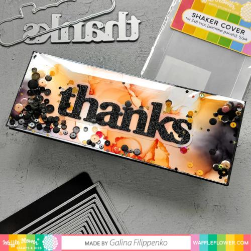 Waffle Flower - Shaker Cover - 3"x8" Flat Slimline - 5/pk