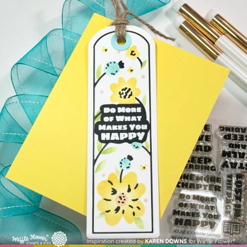 Waffle Flower - Round Floral Bookmark Duo Stamp Set